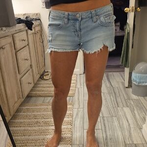 True Religion Light Blue Jean Shorts